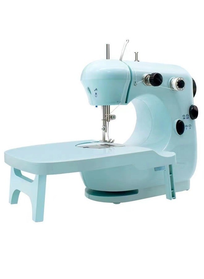 Mini Sewing Machine,Electric Sewing Machine With Expansion Board,Fast Stitch Suitable For Clothes,Cutains,Jeans,DIY Home Travel Blue - Image 1