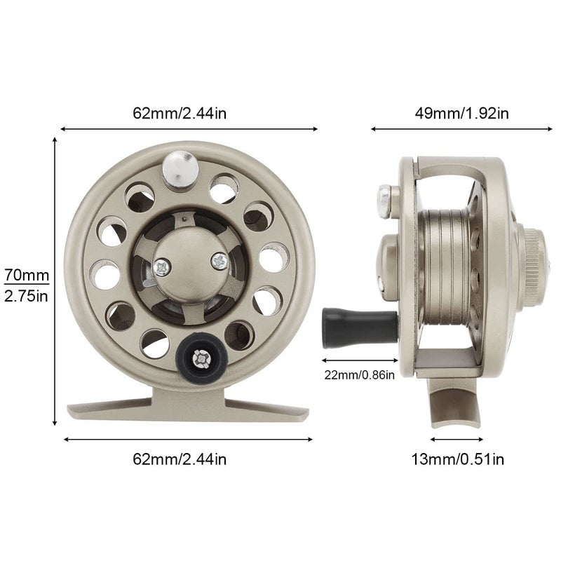 OriGlam Fly Fishing Reel Fishing Wheel, Fly Ice Fishing Reel Spinning Fishing Reels, Powerful Lightweight Spinning Reels for Freshwater Saltwater (Grey) - Image 5