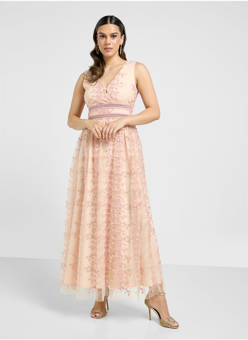 Just Me - V-Neck Maxi Dress - Image 1