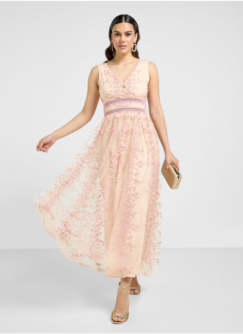 Just Me - V-Neck Maxi Dress - Image 1