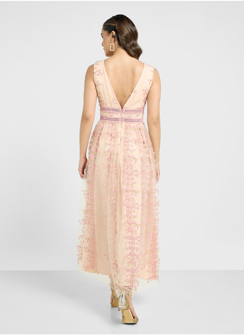 Just Me - V-Neck Maxi Dress - Image 1