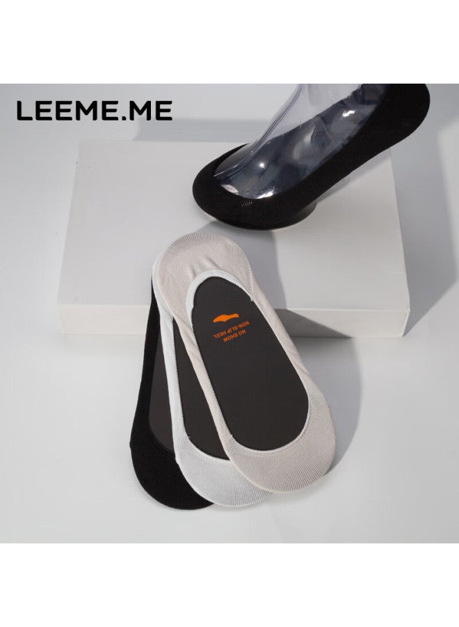 Leeme.me Women's Spring And Summer Antibacterial Ultra-transparent Boat Socks, Shallow Mouth Ladies Socks, 5 White, One Size Fits All - Image 3