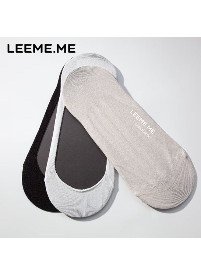 Leeme.me Women's Spring And Summer Antibacterial Ultra-transparent Boat Socks, Shallow Mouth Ladies Socks, 5 White, One Size Fits All - Image 2