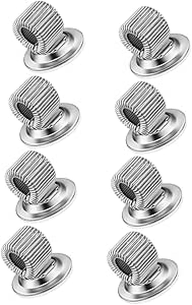 8 Pcs Silver Rotatable Pen Loop Holder Adhesive Desk Organizer For Office School - Image 1
