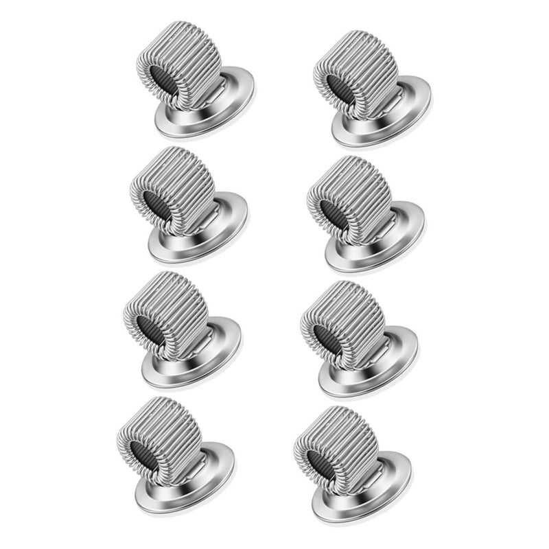 8 Pcs Silver Rotatable Pen Loop Holder Adhesive Desk Organizer For Office School - Image 2
