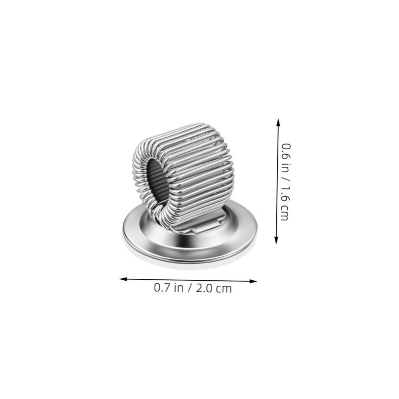 8 Pcs Silver Rotatable Pen Loop Holder Adhesive Desk Organizer For Office School - Image 3