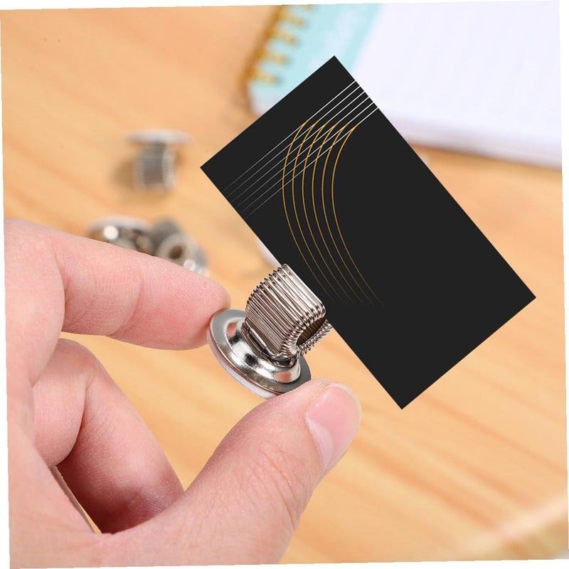 8 Pcs Silver Rotatable Pen Loop Holder Adhesive Desk Organizer For Office School - Image 5