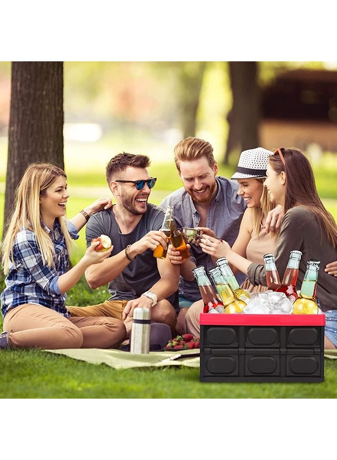 Arabest Collapsible Organizer for Car, Storage Bins/Bags for Clothes, Durable Plastic Storage Foldable Trunk Organizer For Car，Picnic,Shopping,Go Fishing(30L) (Black)  - Image 4