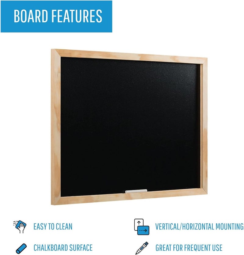 MasterVision Pine Wood Frame Chalkboard - 24" x 36" - Image 3