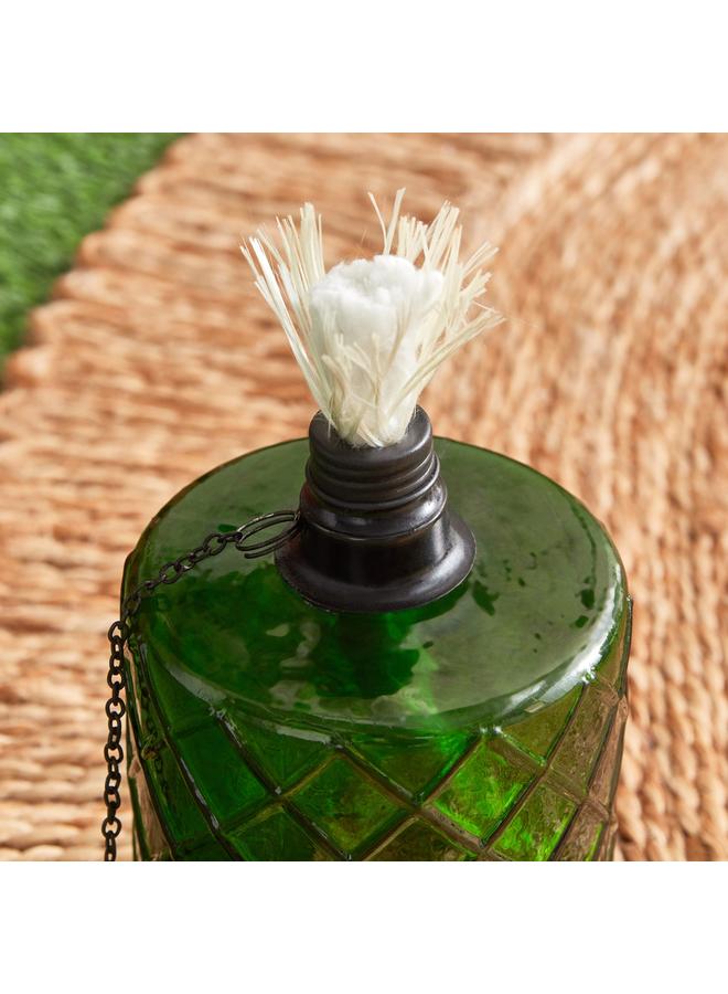 Eden Cylindrical Glass Torch Bottle With Fibre Glass And Metal 7.5X7.5X15 Cm - Image 4