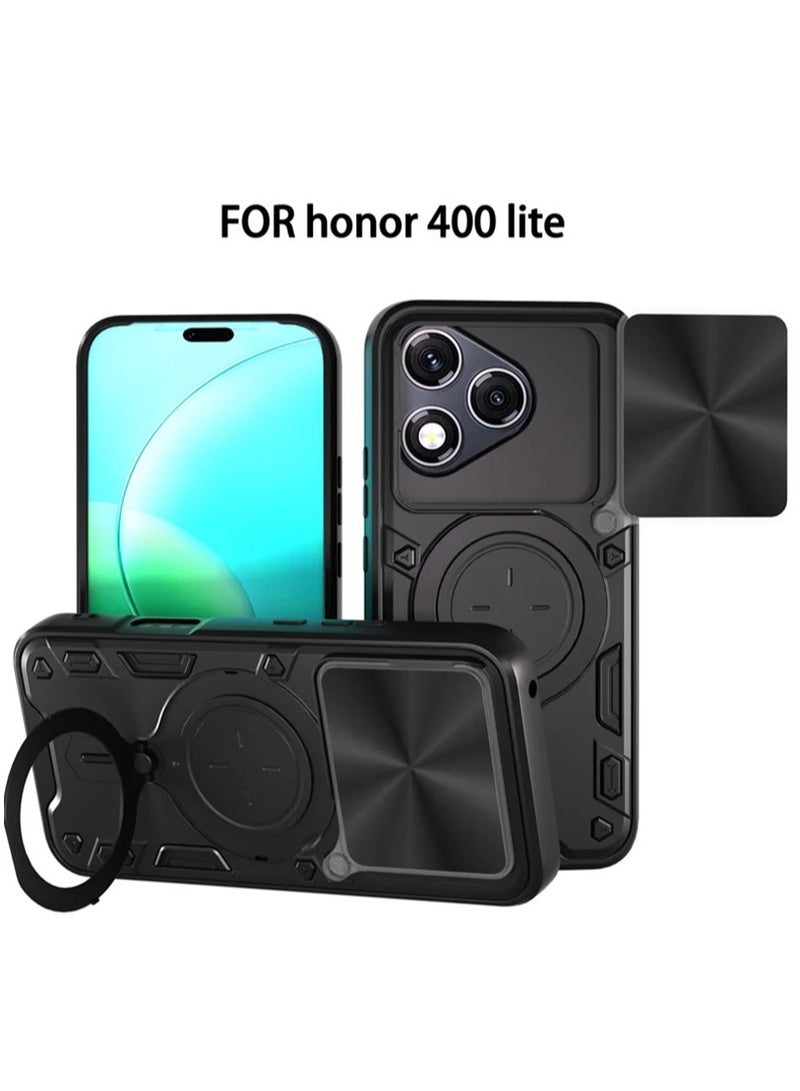 Compatible with Honor 400 Lite Case.with Slide Camera Lens Cover Compatible with Honor 400 Lite Case (Black） - Image 1
