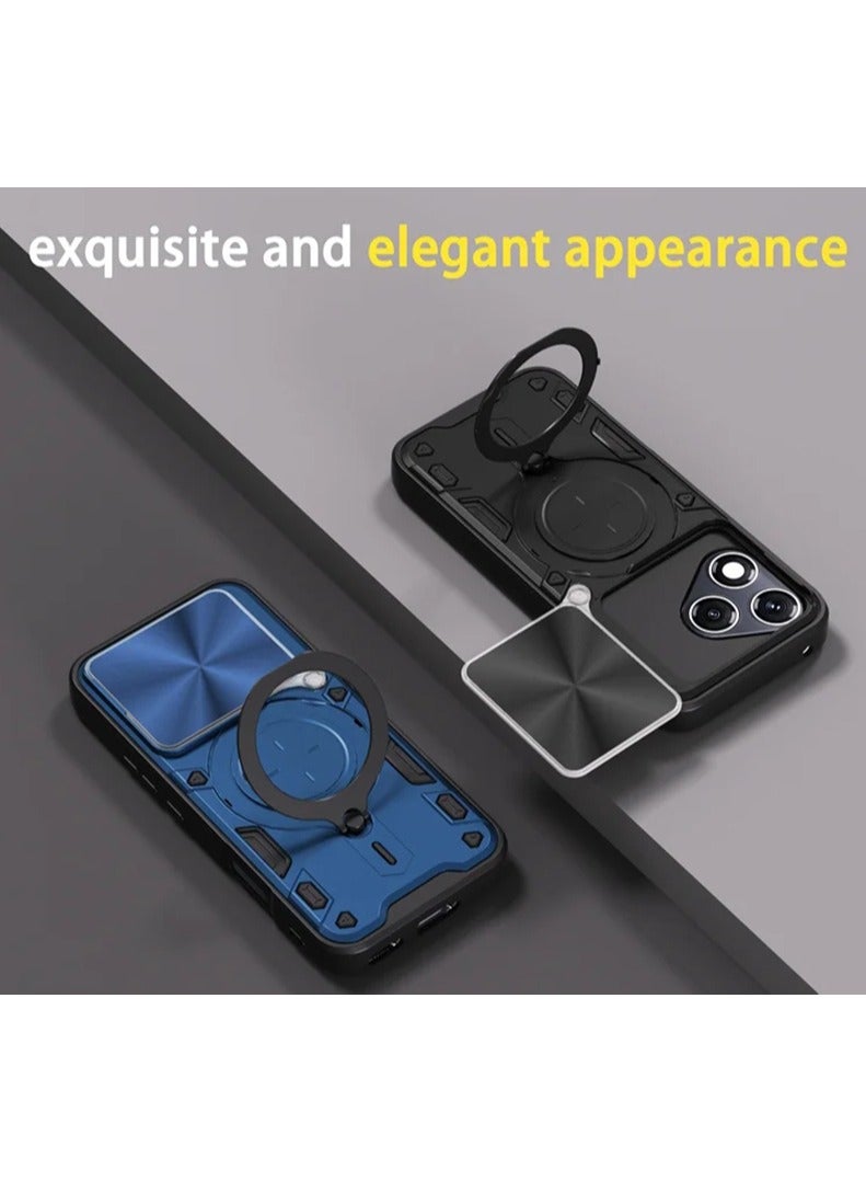 Compatible with Honor 400 Lite Case.with Slide Camera Lens Cover Compatible with Honor 400 Lite Case (Black） - Image 2