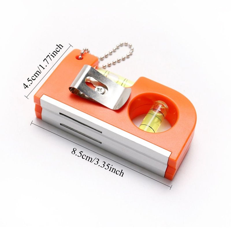Red Mini Pocket Level with Clip and Hanging Chain for DIY Surveying Ceiling Installation - Image 1