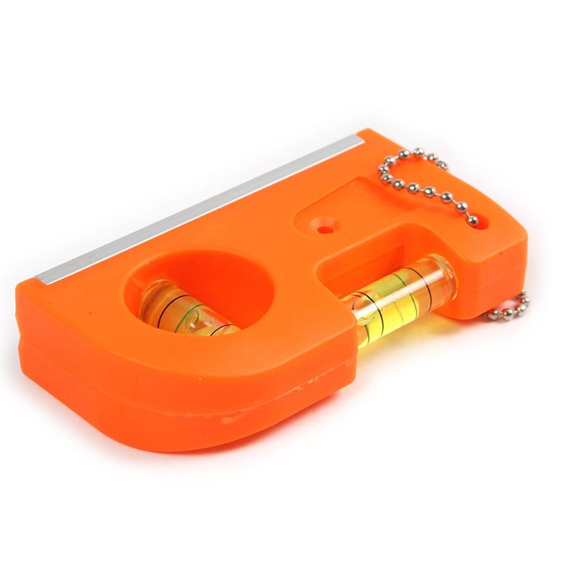 Red Mini Pocket Level with Clip and Hanging Chain for DIY Surveying Ceiling Installation - Image 3