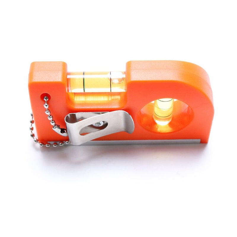 Red Mini Pocket Level with Clip and Hanging Chain for DIY Surveying Ceiling Installation - Image 2