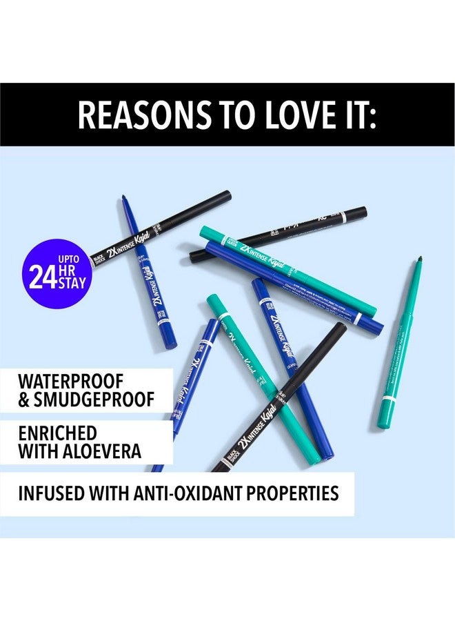 بلو هيفن مجموعة Blue Heaven من 3 قطع من أقلام الكحل الناعمة (أسود)، وقلم الكحل الناعم (أزرق)، وقلم الكحل الناعم (أخضر) بلمسة نهائية غير لامعة، متعددة الألوان - Image 2