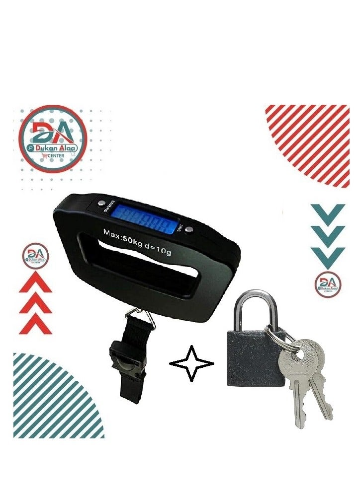 A Weighing Scale For Large Bags Up To 50 Kilograms, Wide With A 20mm Travel Bag Lock  - Image 1