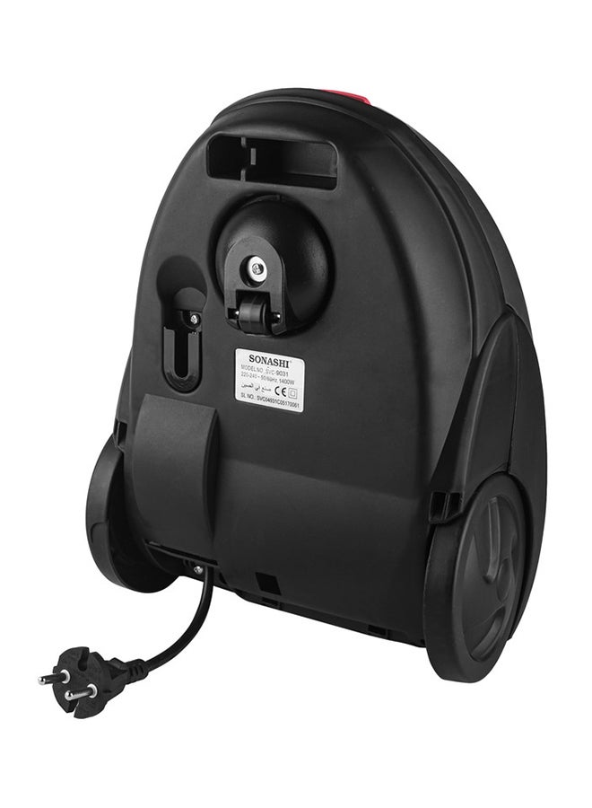 سوناشي مكنسة كهربائية محمولة مزودة بحاوية على شكل كيس مع قوة شفط عالية 1.5 L 1400 W SVC-9031 رمادي/أحمر - Image 4