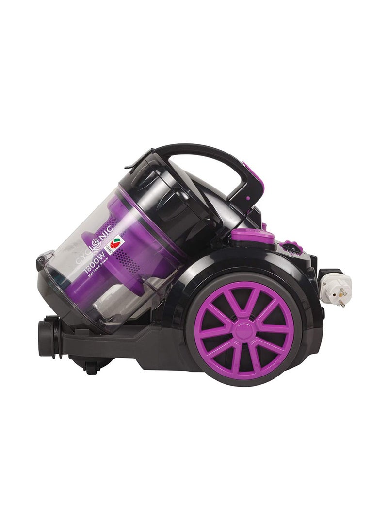BLACK+DECKER Vacuum Cleaner With Bagless And Multicyclonic Technology 2.5 L 1600 W VM1880-B5 Black/Purple/Grey - Image 4