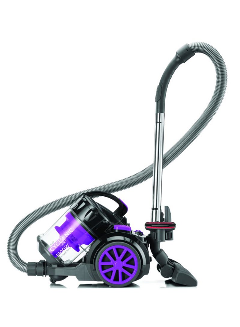 BLACK+DECKER Vacuum Cleaner With Bagless And Multicyclonic Technology 2.5 L 1600 W VM1880-B5 Black/Purple/Grey - Image 2