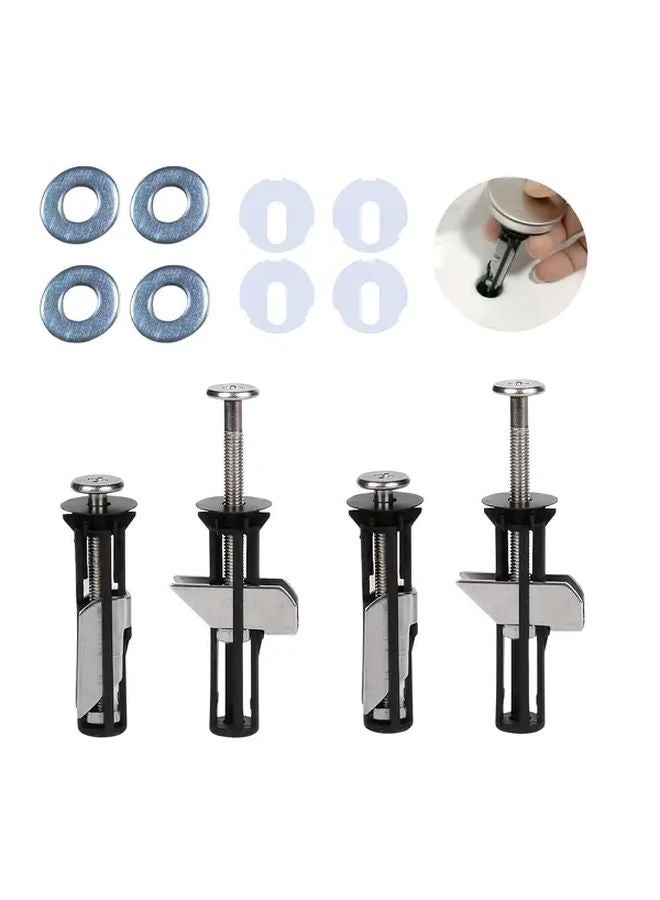 Universal Toilet Seat Fastener Bolt Kit 4pcs Replacement Screws And Nut Set - Image 1