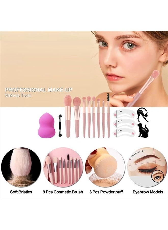 MISS ROSE M - All In One Makeup Kit, Makeup Kit for Women Full Kit,Multipurpose Women's Makeup Sets,Beginners and Professionals Alike,Easy to Carry (Black) - Image 1