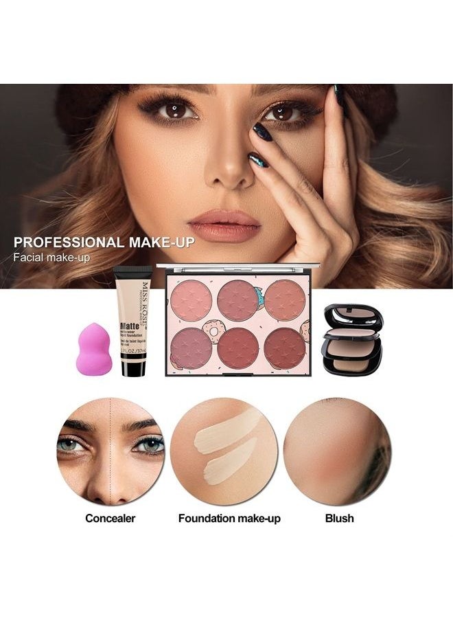 MISS ROSE M - All In One Makeup Kit, Makeup Kit for Women Full Kit,Multipurpose Women's Makeup Sets,Beginners and Professionals Alike,Easy to Carry (Black) - Image 1