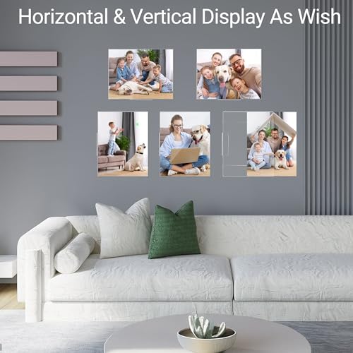 DECOHOBO Acrylic Sign Holder 85x11 Wall Mount with Strong Adhesive Tape No Drilling Vertical Horizontal Clear Plastic Frame for Office Home Store DamageFree Installation 3 Pack - Image 3