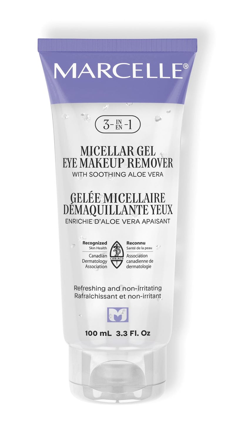 Marcelle 3-in-1 Micellar Gel Eye Makeup Remover, Hypoallergenic and Fragrance-Free, 3.3 fl oz - Image 1