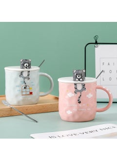 Hediyesahibi 3D Embossed 400ML Cute Cat Mug  - Image 2
