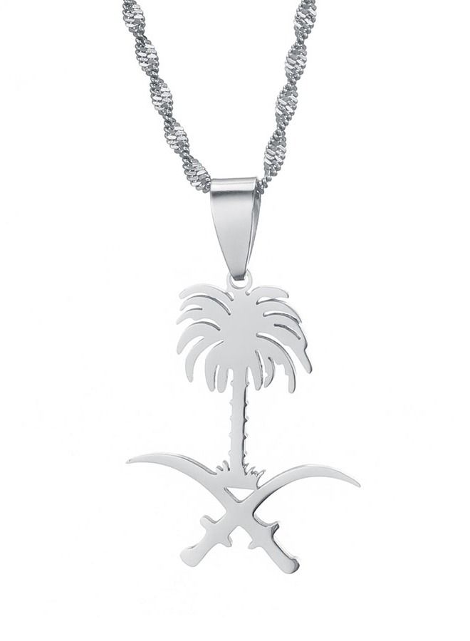 Two swords and palm tree pendant and car suspension
