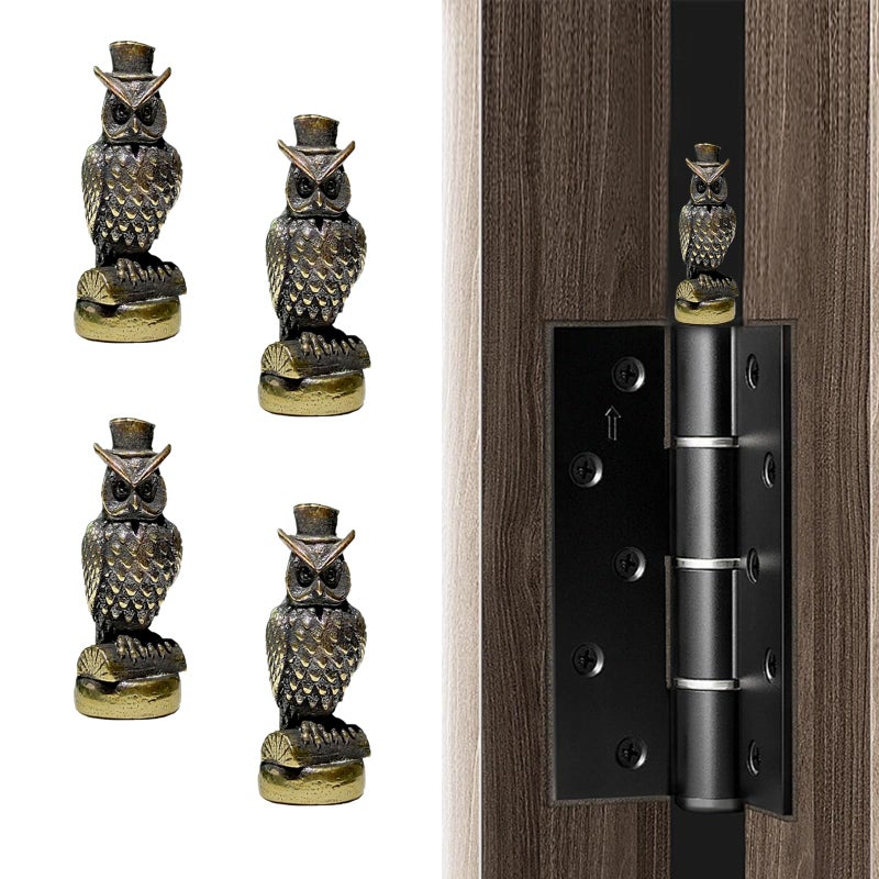 WLHYHH Hinge Heads Decorative Topper Cat Gargoyle Magnet Door Hinge Topper Home Decoration Owl 4 - Image 2