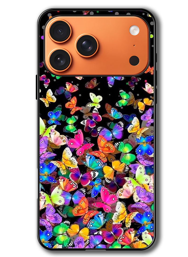 Theodor Case Compatible with Apple iPhone 17 Pro Max 6.9 Inch Protection Shockproof Bumper Cover Small Butterflies - Image 1