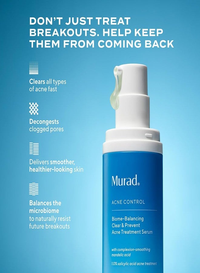 Murad Biome-Balancing Acne Treatment - Salicylic, Mandelic, and Glutamic Acid Serum for Clearing and Preventing Breakouts, Decongesting Pores, and Balancing Skin Microbiome - 1.0 Fl Oz - Image 3