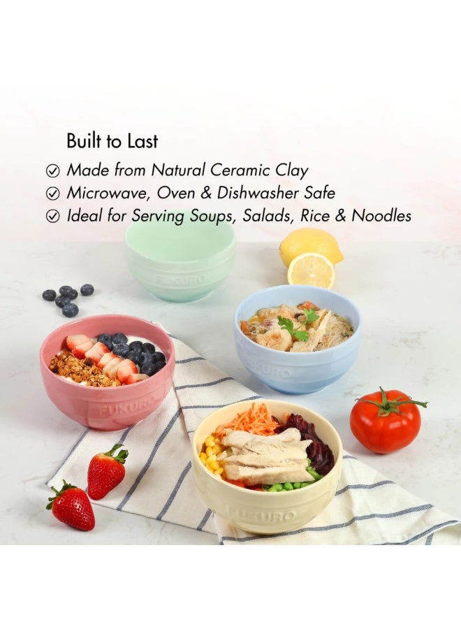 Fukuro Marukon Ceramic Bowl Set (4 Pcs) - Image 4