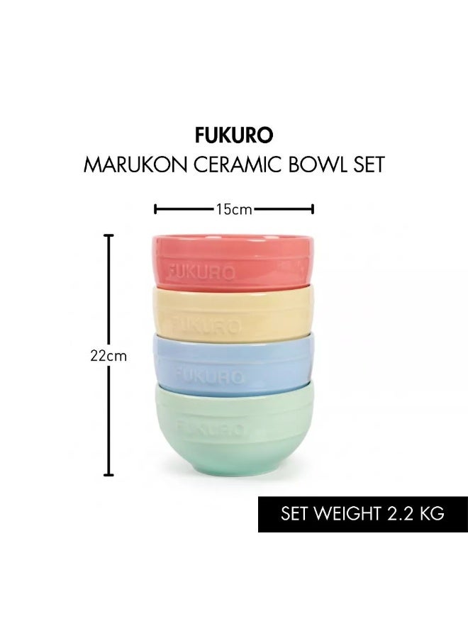 Fukuro Marukon Ceramic Bowl Set (4 Pcs) - Image 2