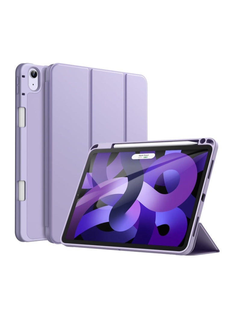 VR Creative Smart Case for iPad Air 11-inch M4/M3/M2 (2026/2025/2024) & 10.9 Inch iPad Air 5/4 (2022/2020 5th/4th Generation) – with Pencil Holder, Slim Tablet Cover with Soft TPU Back, Auto Wake/Sleep (Purple) - Image 1