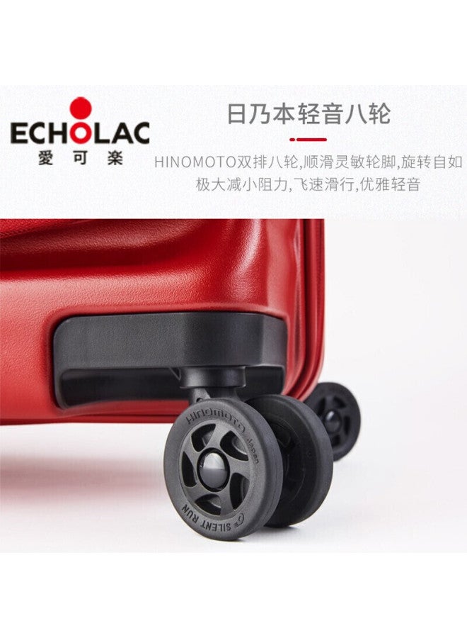 إيكولاك Echolac Front-opening Expandable Suitcase, حقيبة سفر عالية الجودة Tsa Pc183f, 24 بوصة, أسود - Image 5
