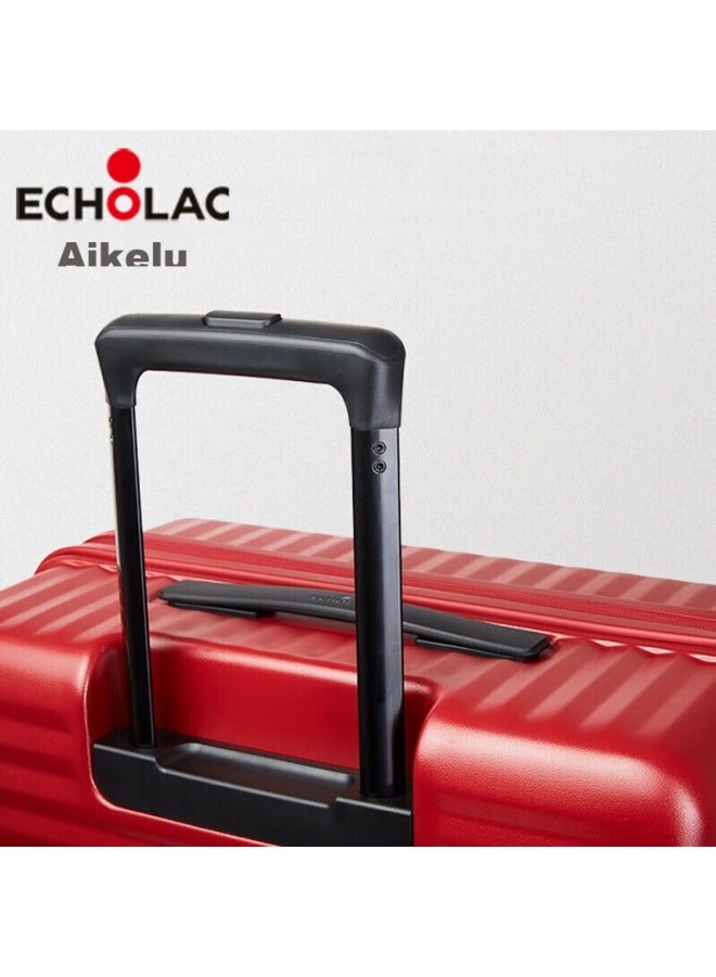 إيكولاك Echolac Front-opening Expandable Suitcase, حقيبة سفر عالية الجودة Tsa Pc183f, 24 بوصة, أسود - Image 4
