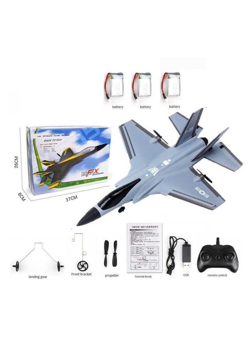 AROAQ RC Remote Radio Control Drones Airplanes Gray three Battery Toy Kids Gift  - Image 1