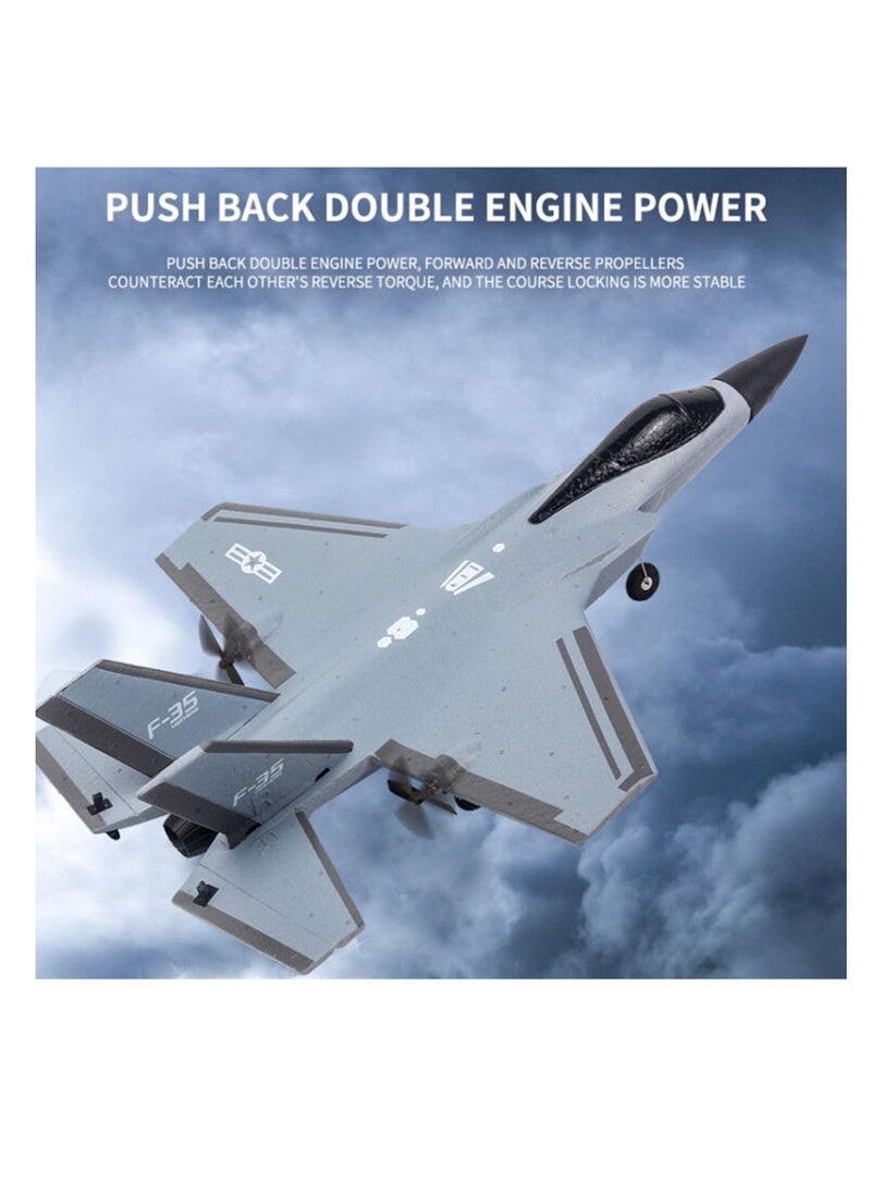 AROAQ RC Remote Radio Control Drones Airplanes Gray three Battery Toy Kids Gift  - Image 2