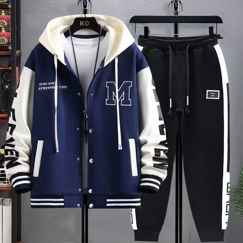 Sweater Cardigan Jacket Men'S Plus Size Short-Sleeved Suit Youth Sports Junior High School Students Handsome Men'S Clothing - Image 2