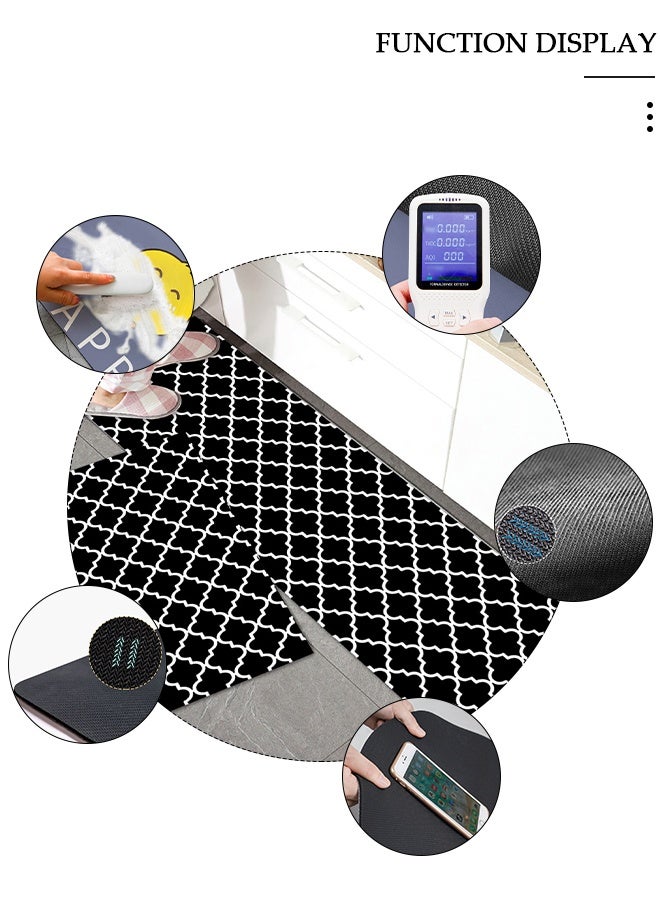 DUNISO Set of 2 Non-Slip Kitchen Rugs and Mats Anti-Fatigue Hallway Kitchen Runner Rug Set Backing Floor Mat for Kitchen Laundry Bathroom Office 40*60cm&40*120cm - Image 5