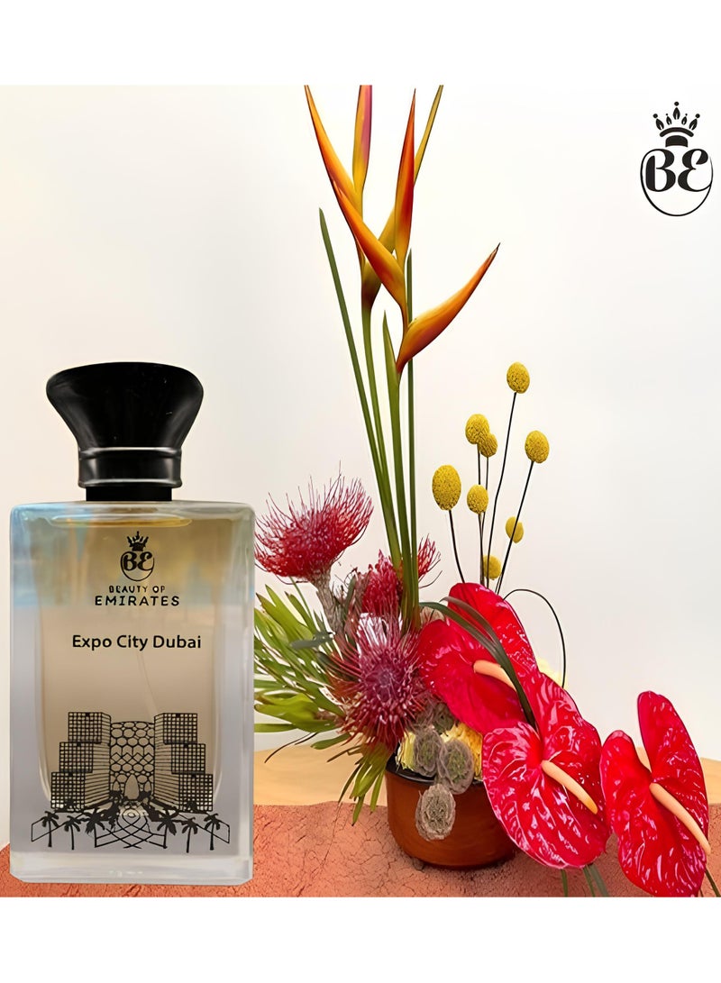 جمال الإمارات – عطر إكسبو الإمارات | جمال المنزل الوسيط | عطر فاخر يدوم طويلاً للجنسين | زجاجة عطر ميستير - 80 مل.  - Image 2