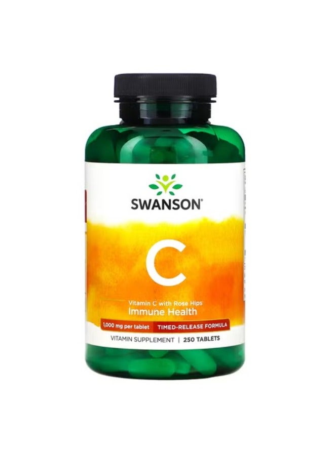 سوانسون فيتامين جـ مع ثمر الورد ، 1،000 ملجم ، 250 قرصًا