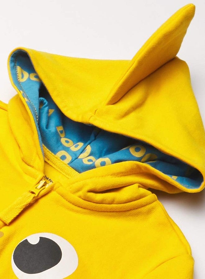 Pinkfong Boys Zip Up Big Face Hoodie-Baby Shark Yellow Toddler Size 2T-5T, 3T - Image 2