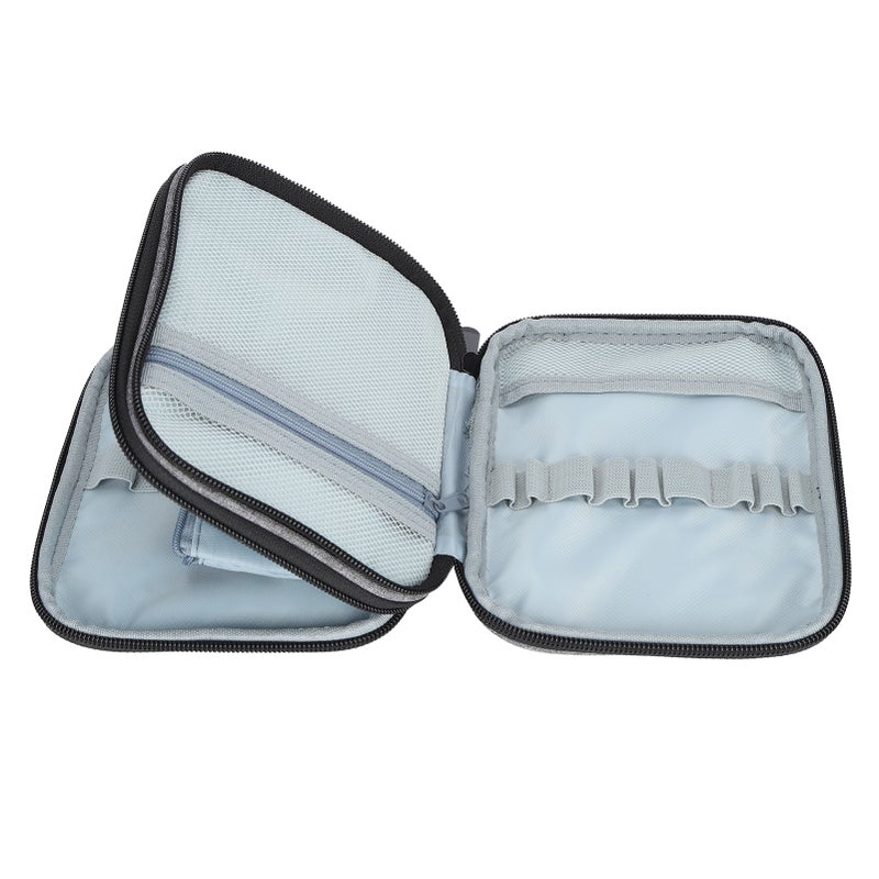 Crochet Hooks Storage Bag Gray 2‑Layer 600D Oxford Fabric Knitting Needles Organizer - Image 4