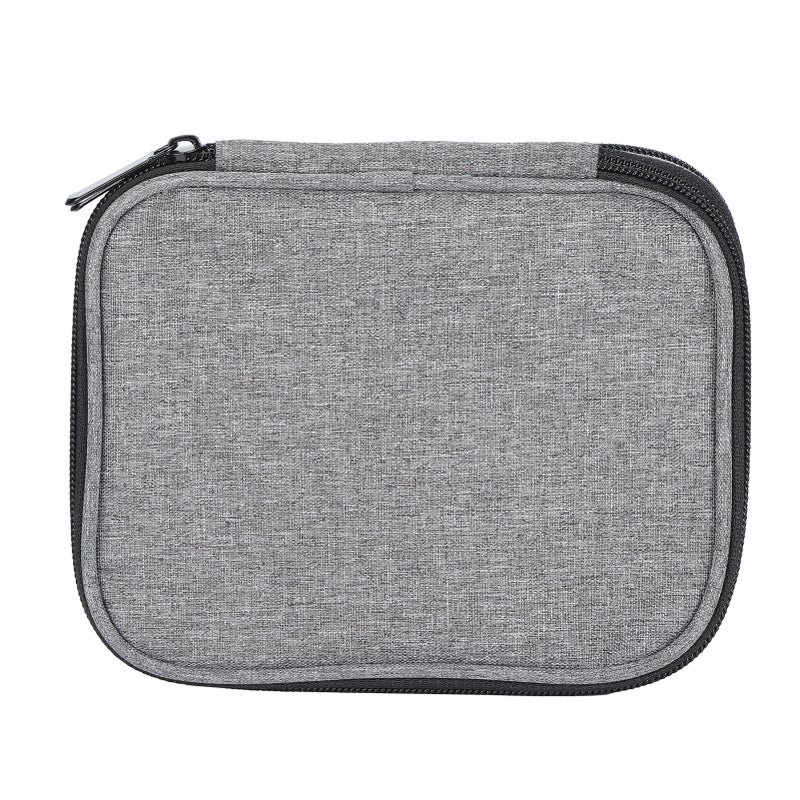 Crochet Hooks Storage Bag Gray 2‑Layer 600D Oxford Fabric Knitting Needles Organizer - Image 1