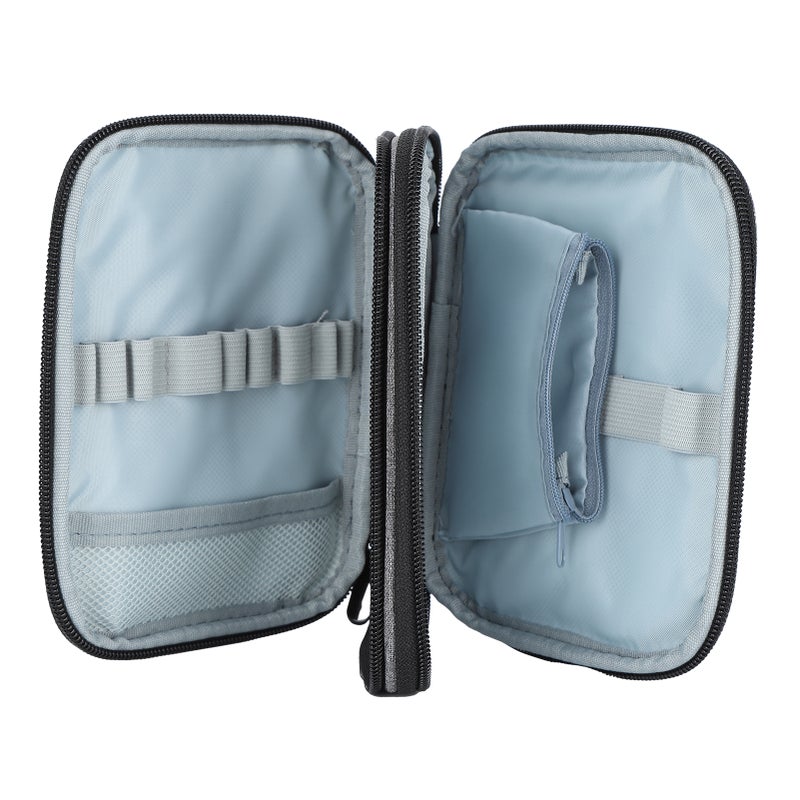 Crochet Hooks Storage Bag Gray 2‑Layer 600D Oxford Fabric Knitting Needles Organizer - Image 5