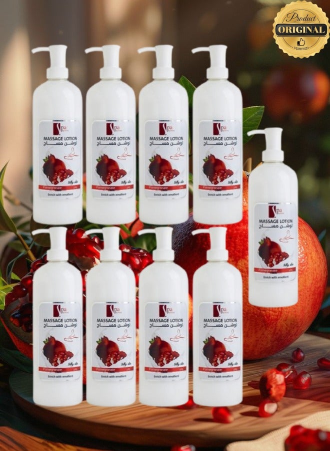 Spa System 9 Pieces Massage Lotion Pomegranate Enrich With Emollient - Image 1